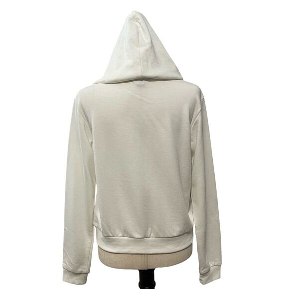 Forever 21 Cream Hooded Pullover Sweatshirt Everyday Basic Hoodie Women's Size S - Picture 4 of 12